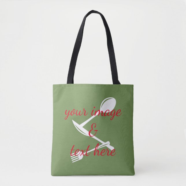 Personalised Custom Your Own Photo & Text Tote Bag (Front)