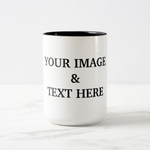 Personalised Custom Your Own Photo Two-Tone Coffee Mug