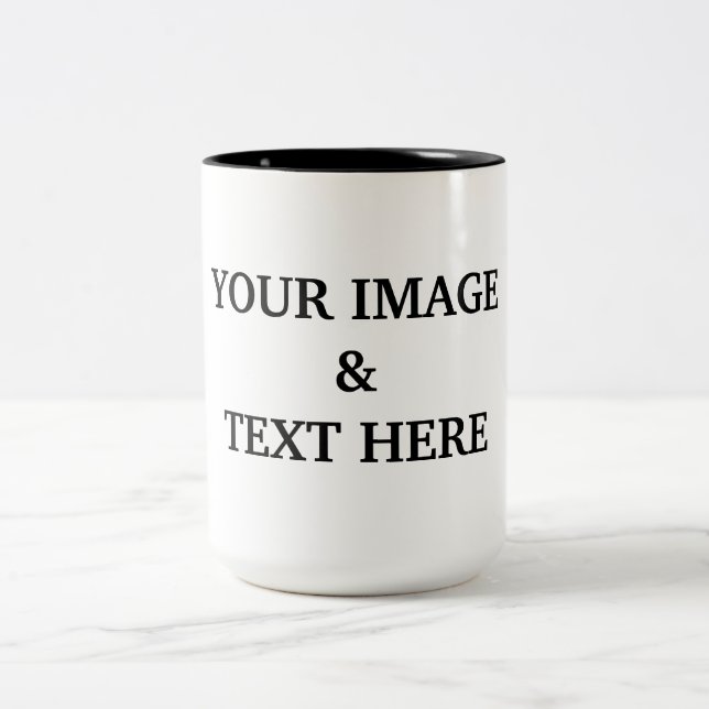 Personalised Custom Your Own Photo Two-Tone Coffee Mug (Center)