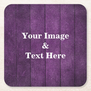 Personalised Custom Your Own Photo Wooden Square P Paper Coaster