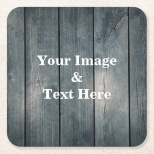 Personalised Custom Your Own Photo Wooden Square P Paper Coaster