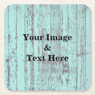Personalised Custom Your Own Photo Wooden Square P Paper Coaster
