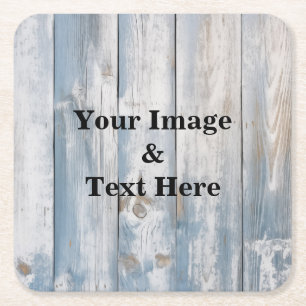 Personalised Custom Your Own Photo Wooden Square P Paper Coaster