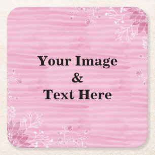 Personalised Custom Your Own Photo Wooden Square P Paper Coaster