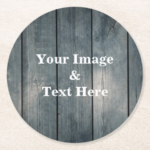 Personalised Custom Your Own Photo Wooden Square P Round Paper Coaster