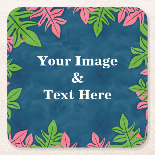 Personalised Custom Your Own Photo Wooden Square P Square Paper Coaster