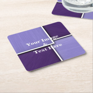 Personalised Custom Your Own Photo Wooden Square Paper Coaster