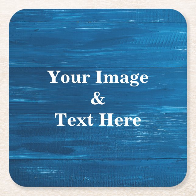 Personalised Custom Your Own Photo Wooden Square Paper Coaster (Front)