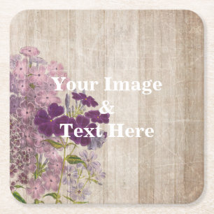 Personalised Custom Your Own Photo Wooden Square Paper Coaster