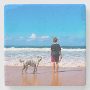 Personalised Custom Your Pet Photo Stone Coaster