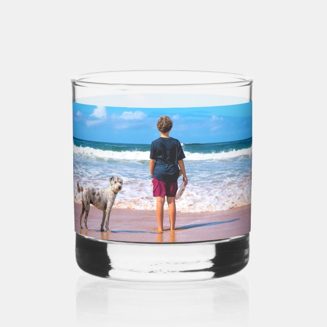 Personalised Custom Your Pet Photo Whiskey Glass (Left)