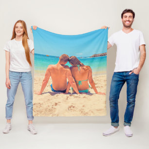 Personalised Custom Your Photo Fleece Blanket