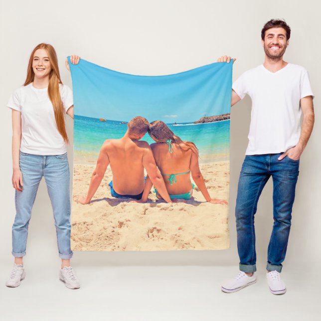 Personalised Custom Your Photo Fleece Blanket (In Situ)