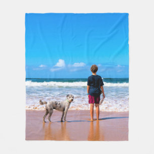 Personalised Custom Your Photo Fleece Blanket