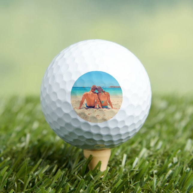 Personalised Custom Your Photo Golf Balls Gift (Insitu Tee)