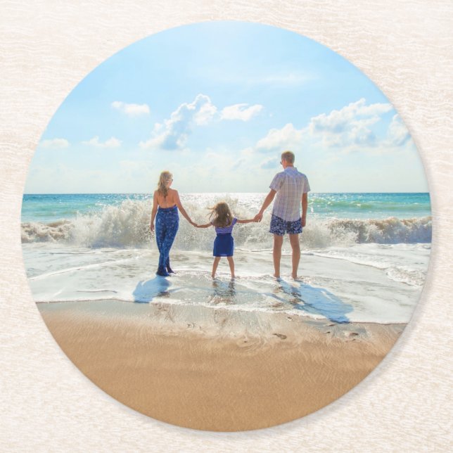 Personalised Custom Your Photo Paper Coaster (Front)