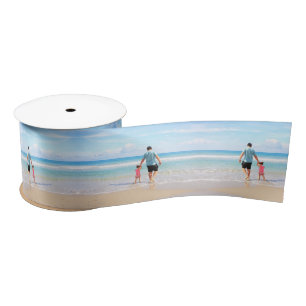 Personalised Custom Your Photo Ribbon Gift Satin Ribbon