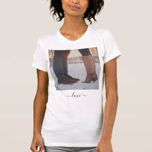 Personalised Custom Your Photo T-Shirt Text - Love