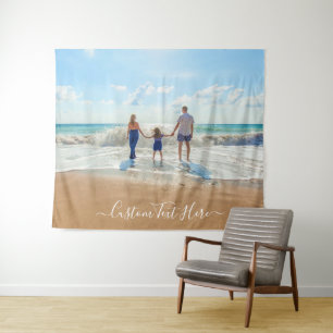 Personalised Custom Your Photo Tapestry with Text