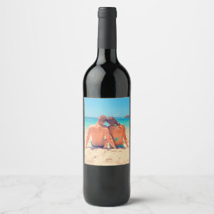 Personalised Custom Your Photo Wine Bottle Label
