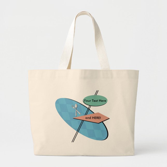 Personalised Customisable 50s Diner Totes (Front)