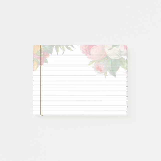 Personalised Customisable Lined Notebook Paper Post-it Notes (Front)