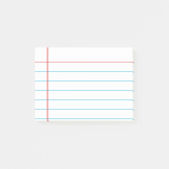 Personalised Customisable Lined Notebook Paper Post-it Notes (Front)