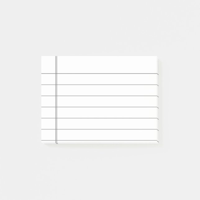 Personalised Customisable Lined Notebook Paper Post-it Notes (Front)