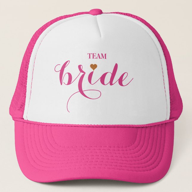 Personalised Customise Team Bride Trucker Hat (Front)