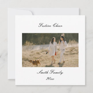 Personalised Customised Family Christmas Greetings Holiday Card