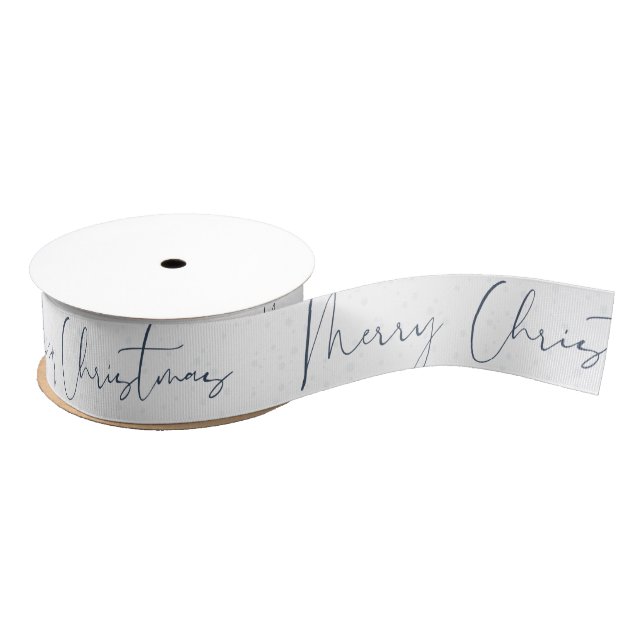 Personalised Customised Merry Christmas Grosgrain  Ribbon (Spool)