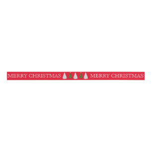 Personalised Customised Merry Christmas Grosgrain Ribbon