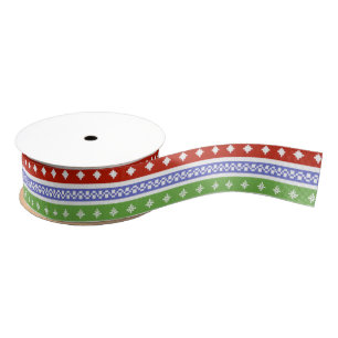 Personalised Customised Merry Christmas Grosgrain Ribbon