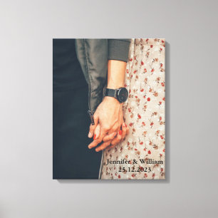 Personalised Customised Wedding Photo Canvas Print