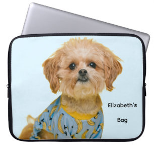 Personalised Cut Dog Pattern Laptop Sleeve