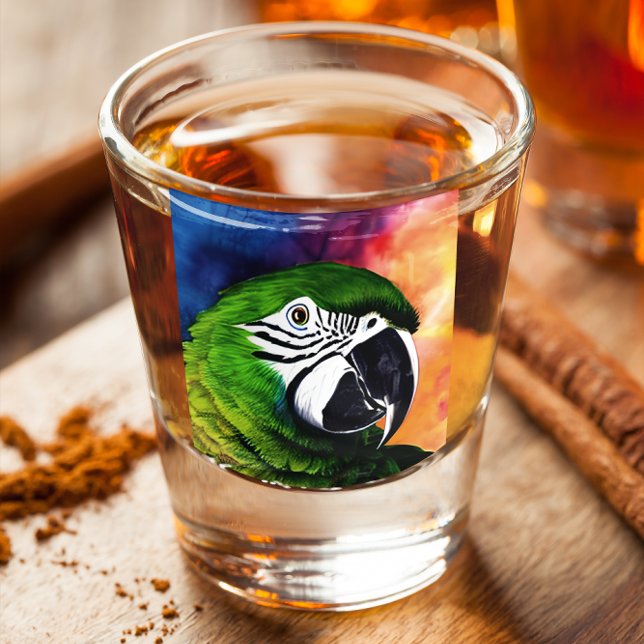 Personalised Cute AI Generated Parrot Shot Glass (Creator Uploaded)