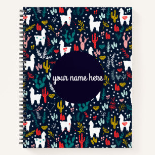 Personalised Cute Alpaca Notebook