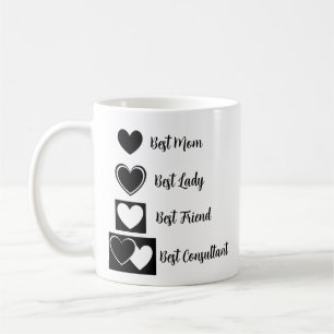 Personalised Cute and Elegant Heart Artworks Coffee Mug