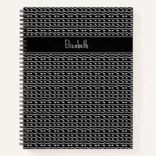 Personalised, Cute and Elegant Zebra Pattern Notebook