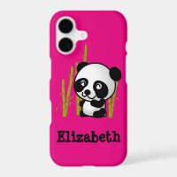Personalised cute and happy panda bear