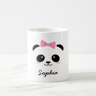 personalised cute animal panda girly mug