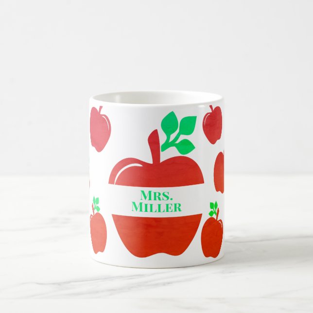 Personalised Cute Apples Coffee Mug (Center)