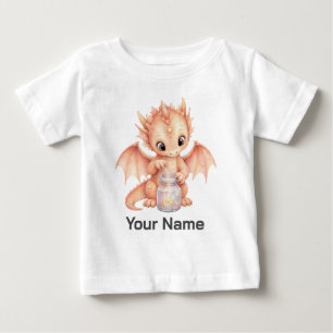 Personalised Cute Baby Dragon with Stardust Jar T-Shirt