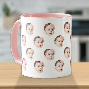 Personalised Cute Baby Face Photo Mug