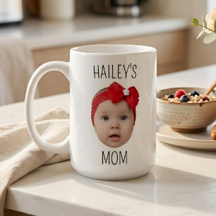 Personalised Cute Baby Face Photo Mum Coffee Mug