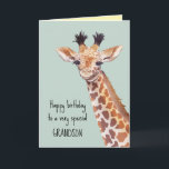 Personalised Cute Baby Giraffe Birthday  Card<br><div class="desc">Cute baby giraffe illustration birthday card. Customisable!</div>