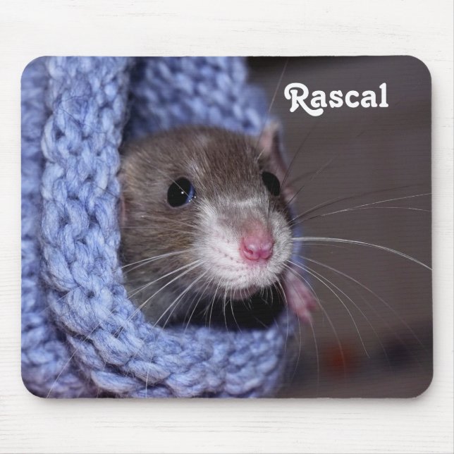 Personalised Cute Baby Pet Rat Mouse Pad (Front)