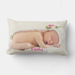 Personalised Cute Baby Photo Lumbar Cushion