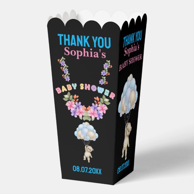 Personalised Cute Baby Shower          Favour Boxe Favour Box (Front)