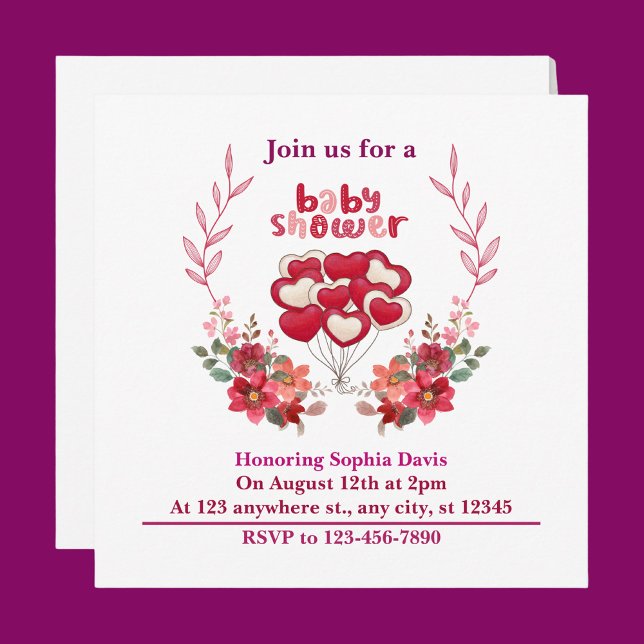 Personalised Cute Baby Shower  Invitation (Creator Uploaded)